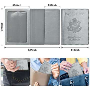 Passport and Vaccine Card Holder Combo for Travelers