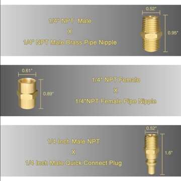 qieoyk 7pcs Propane Quick Connect Fittings Adapter for RV Cooking
