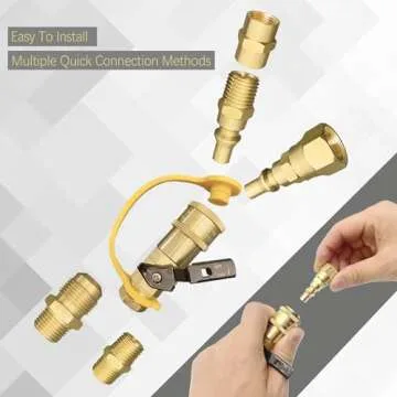qieoyk 7pcs Propane Quick Connect Adapters for RV and Grill