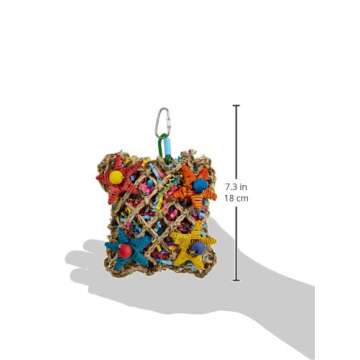 Super Bird Creations SC208 Foraging Toy - Ideal for Small Animals - Fun & Entertaining Animal Toy - Pickin’ Pocket Design - Made with Safe Components - 5” x 3” x 7.5”