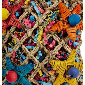 Super Bird Creations SC208 Foraging Toy - Ideal for Small Animals - Fun & Entertaining Animal Toy - Pickin’ Pocket Design - Made with Safe Components - 5” x 3” x 7.5”