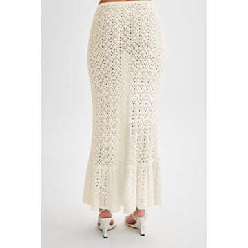 Saodimallsu Women's Crochet Cover Up Skirt for Summer Style