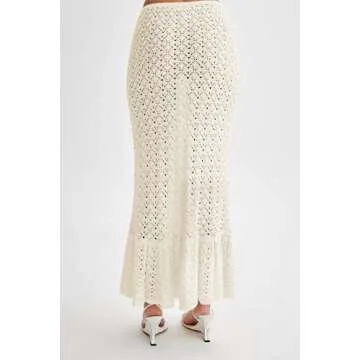 Saodimallsu Women's Crochet Cover Up Skirt for Summer Style