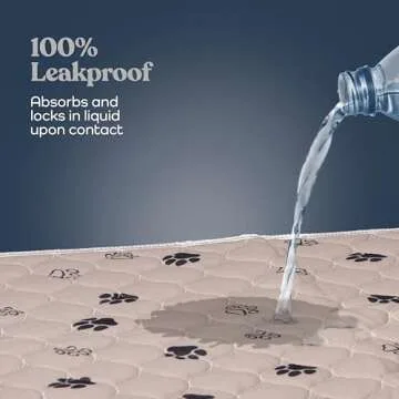 Super Absorbent Washable Pee Pads for Dogs - 2-Pack Superior Reusable Puppy Pads Pet Training Pads –100% Waterproof Dog Pee Pad Protects Against Urine Leakage Non-Slip Grip Prevents Slipping& Bunching