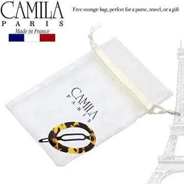 Camila Paris CP2794 French Hair Barrette Clip for Women, Handmade, Tokyo, Slide-in Metal-Free Closure, Strong Hold Grip Hair Clips for Girls, No Slip Durable Styling Hair Accessories, Made in France