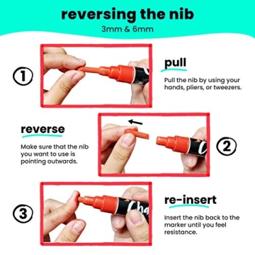 Chalkola White Chalk Markers - 5 Sizes for All Projects