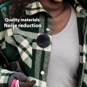 LEFXMOPHY 2-Pack Black Windscreen for Hollyland Lark M2 Wind Screen Furry Deadcat Cover