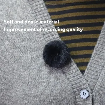 LEFXMOPHY 2-Pack Black Windscreen for Hollyland Lark M2 Wind Screen Furry Deadcat Cover