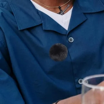 LEFXMOPHY 2-Pack Black Windscreen for Hollyland Lark M2 Wind Screen Furry Deadcat Cover