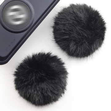 LEFXMOPHY 2-Pack Black Windscreen for Hollyland Lark M2 Wind Screen Furry Deadcat Cover