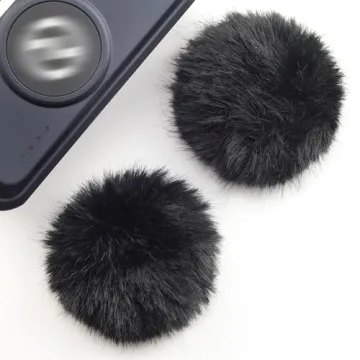 LEFXMOPHY 2-Pack Black Windscreen for Hollyland Lark M2 Wind Screen Furry Deadcat Cover