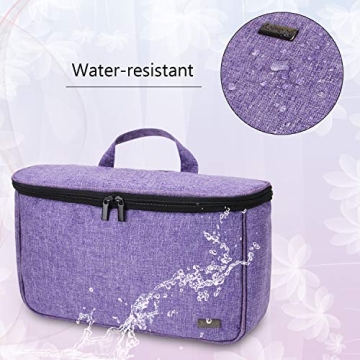 Teamoy Travel Storage Bag Compatible with Dyson Airwrap Styler, Portable Travel Organizer for Airwrap Styler and Attachments, Purple