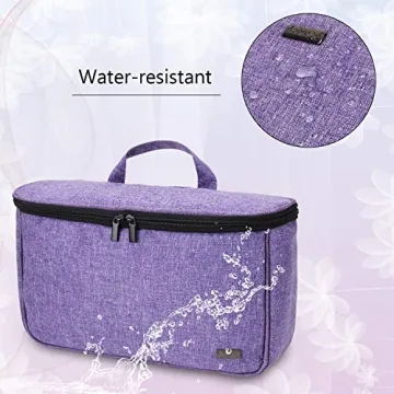 Teamoy Travel Storage Bag Compatible with Dyson Airwrap Styler, Portable Travel Organizer for Airwrap Styler and Attachments, Purple