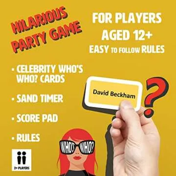 Ginger Fox - Who’s Who Celebrity Card Game. Fun Celebrity Name Guessing Game. Family Games for Parties, Game Nights and More. Fast-Paced Card Games for Adults and Teens