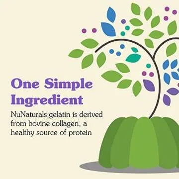 NuNaturals Unflavored Gelatin Powder for Versatile Cooking