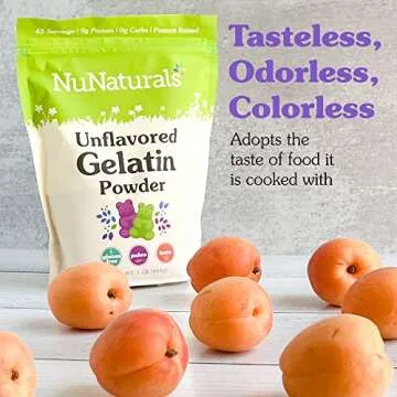 NuNaturals Unflavored Gelatin Powder for Versatile Cooking