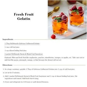 NuNaturals Unflavored Gelatin Powder for Versatile Cooking