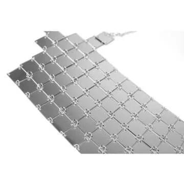 Qoinied Acrylic Halter Bikini Top - Silver Body Chain Vest