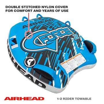 Airhead G-Force 2 Towable Tube - 1-2 Rider Fun for All Ages