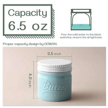 DOWAN Butter Crock, French Butter Dish for Spreadable Soft Butter, Ceramic Butter Keeper with Lid for countertop, Housewarming Gift for Wife Mom Friends, Blue