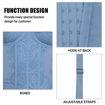 Raxnode Lace Bustier Corset Tops for Women Stylish Comfort