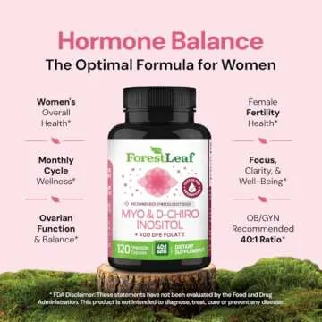 Myo-Inositol & D-Chiro Inositol Supplement for Women's Health | Fertility Supplements Women | Inosit...