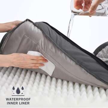 INVENHO Orthopedic Dog Beds Large Sized Dog, XL Washable Dog Sofa Bed Large, Egg-Crate Foam Dog Couch Bed with Washable Removable Cover, Waterproof Lining and Nonskid Bottom