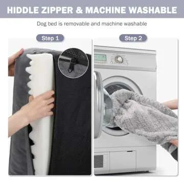 Orthopedic Dog Bed for Large Breeds Washable Cover