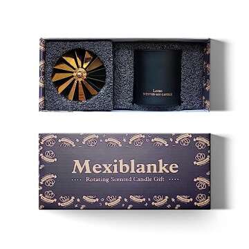 Mexiblanke Birthday Gift for Women, Unique Angel Candle Gift for Mothers, Sisters, and Best Friends. Gift of Rotating Scented Candles for Mother's Day,Christmas,Easter,6oz.