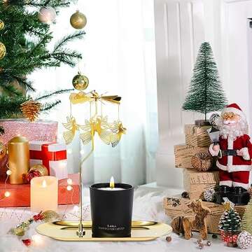 Mexiblanke Birthday Gift for Women, Unique Angel Candle Gift for Mothers, Sisters, and Best Friends. Gift of Rotating Scented Candles for Mother's Day,Christmas,Easter,6oz.