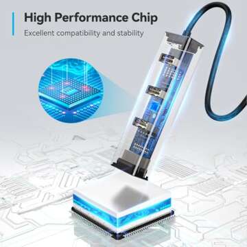 TECKNET USB to Ethernet Adapter, USB C to Ethernet, Aluminum 3 Port USB 3.0 Hub with RJ45 10/100/1000 Gigabit Ethernet Adapter Converter LAN Wired, USB Network Adapter with USB C for Laptop