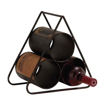 Deco 79 Metal Pyramid Wine Rack - Stylish Decor for Wine Lovers