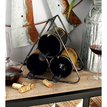 Deco 79 Metal Pyramid Wine Rack - Stylish & Functional Storage