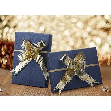 MESHA 20PC Cotton Filled Jewelry Boxes - Classic Blue Gift Packaging