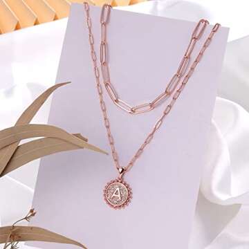 Yoosteel Personalized Initial Necklace for Women