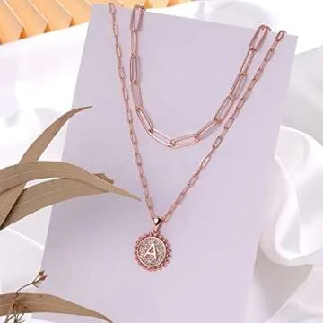 Yoosteel Personalized Initial Necklace for Women