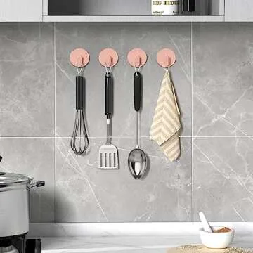 EAGMAK Bathroom Towel Hooks - 4 Pack Stainless Steel