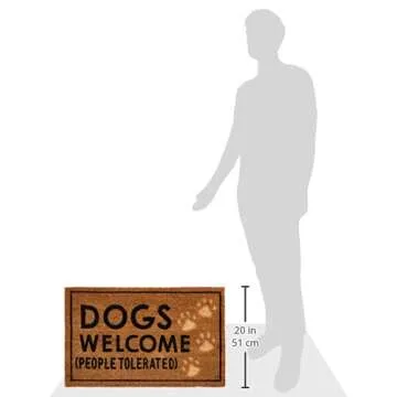 Mud Pie Dogs Welcome Door Mat with Paw Print Design - Dog Friendly Home