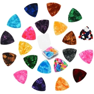 Guitar Picks for Electric Guitar Acoustic Guitar Bass Guitar 21pcs Triangle Guitar Pick Variety Pack...