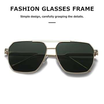 KIMORN Polarized Retro Oversized Sunglasses for All