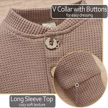 Aweyoo Unisex Newborn Clothes Baby Boys Girls 2 Piece Fall Winter Outfits Long Sleeve Tops Pants Soft Warm Casual Clothing