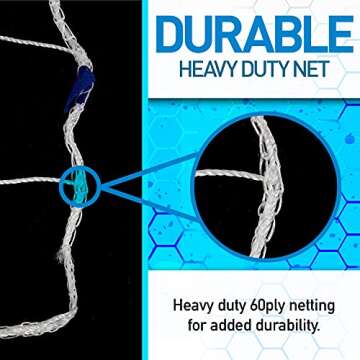 Franklin Sports Soccer Replacement Goal Nets and Soccer Goal Straps - Replacement Soccer Net For 6'x...