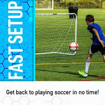 Franklin Sports Soccer Replacement Goal Nets and Soccer Goal Straps - Replacement Soccer Net For 6'x4' Soccer Goals