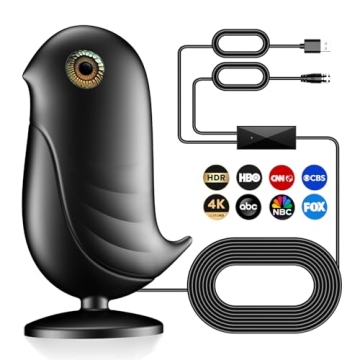 2024 Signal Enhance TV Antenna Indoor with 600+ Miles Coverage Range Supports 4K 8K 1080p for Smart ...