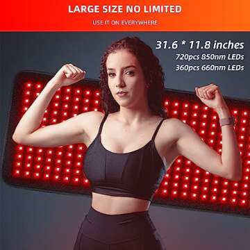 Red Light Therapy, Infrared Light Therapy Large Wrap Pad 360LEDs for Body Pain Relief for Whole Body...
