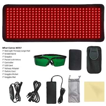 Red Light Therapy, Infrared Light Therapy Large Wrap Pad 360LEDs for Body Pain Relief for Whole Body Pain Relief, Muscle Repair, Decrease Inflammation