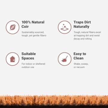 THEODORE MAGNUS Funny Door Mat – Coir Doormat for Outdoor Entrance, Durable Welcome Mat with Non-Slip Backing, Perfect for Front Door and Entryway - Outdoor/Indoor - Go Away