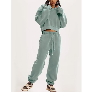 Flygo Women Sweat Set Stylish Cozy 2-Piece Outfit