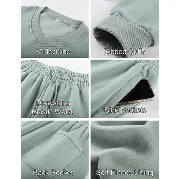 Flygo Women Sweat Set Stylish Cozy 2-Piece Outfit