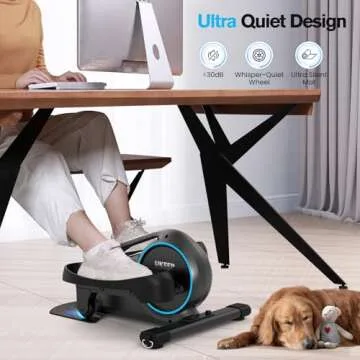 Under Desk Elliptical, Manual Elliptical Exercise Machine, Quite Foot Pedal Exerciser, Mini Elliptic...